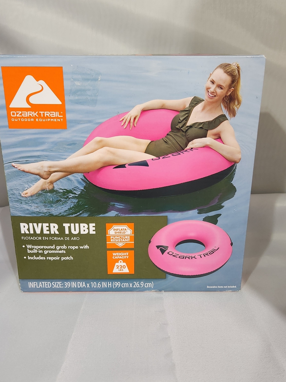 Ozark Trail Pink Inflatable River Tube